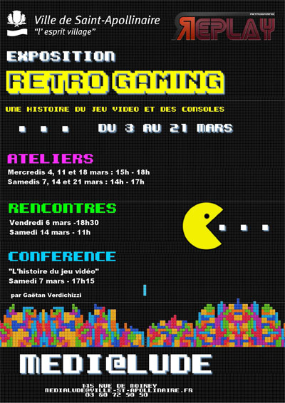 Exposition Retrogaming à Médi@lude par l'association Replay