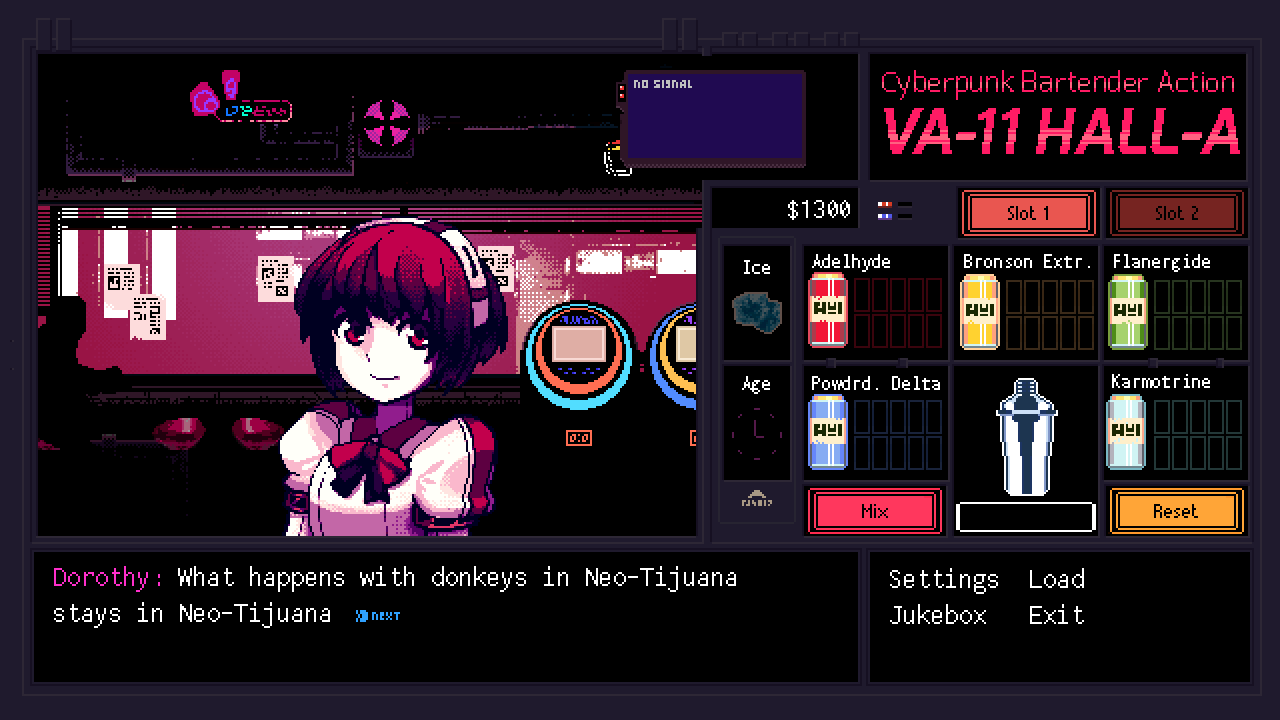 Cyberpunk Bartender Action: VA-11 HALL-A (Windows, Mac OS X, Linux)