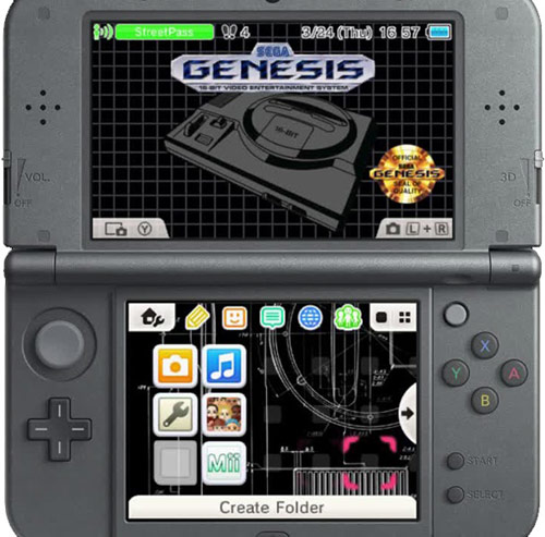 Le thème SEGA Genesis pour 3DS