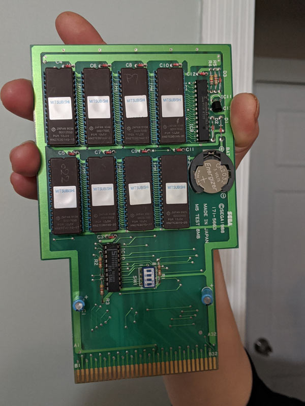 PCB de la cartouche Mega Drive du prototype