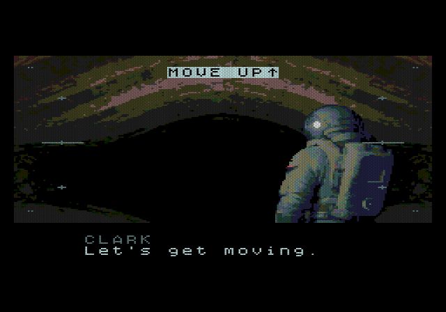 Un astronaute devant un trou béant dans The Ark sur Mega Drive