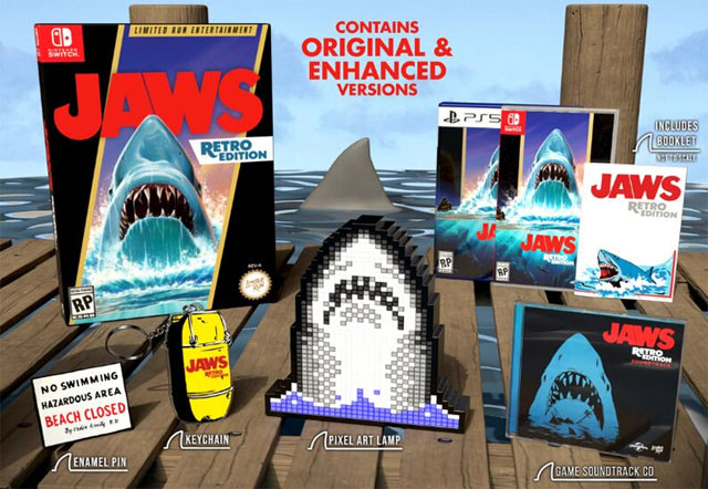 Le contenu de l'édition Bigger Boat de Jaws Retro Edition sur PS5 et Switch chez Limited Run Games
