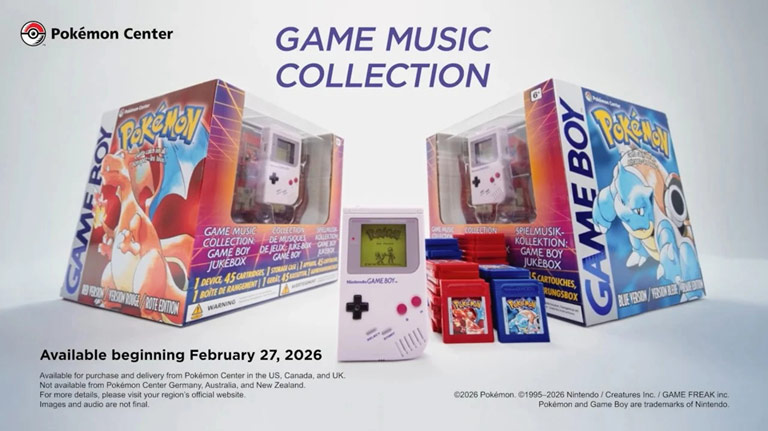 Game Music Collection, des répliques de Game Boy et leurs 45 cartouches rouges ou bleues