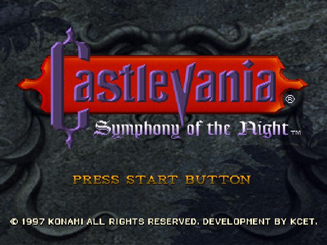 Écran-titre de Castlevania: Symphony of the Night (PlayStation)