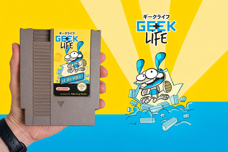 La cartouche NES du jeu Geek Life - The Game