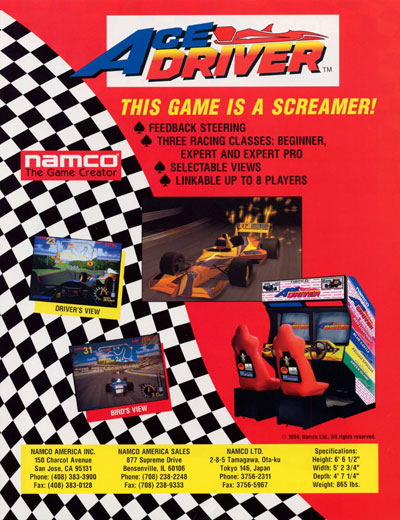 Flyer de Ace Driver (arcade)