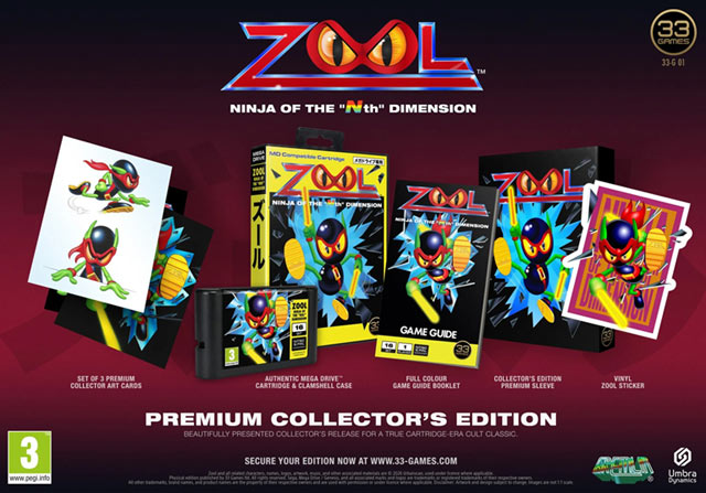 Le contenu de la Premium Collector’s Edition de Zool: Ninja of the Nth Dimension sur Mega Drive