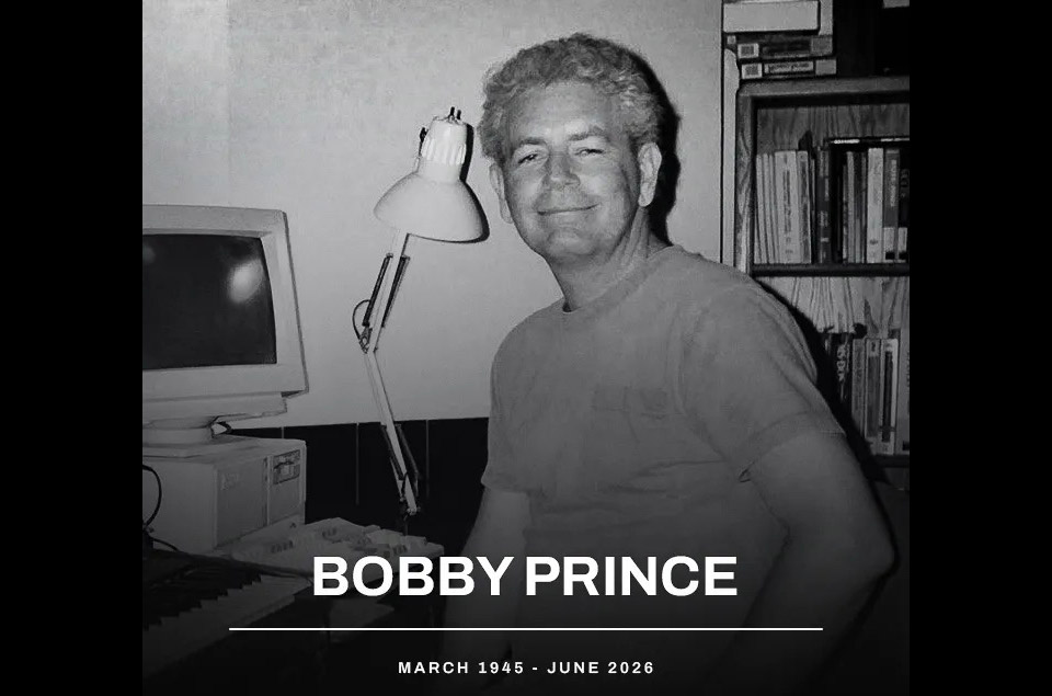 Photo noir et blanc de Bobby Prince avec les dates mars 1945 et juin 2026