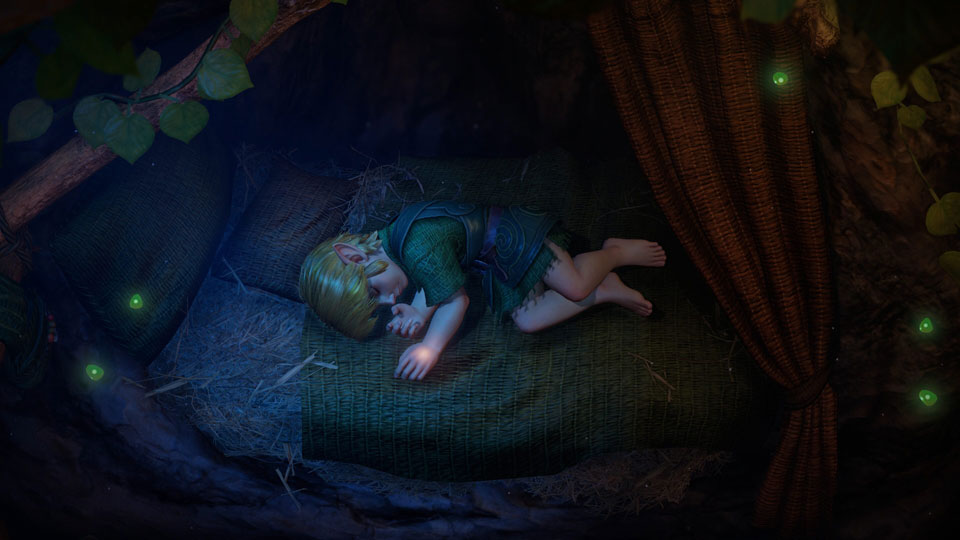 Link dormant dans son lit dans le remake d'Ocarina of Time sur Switch 2