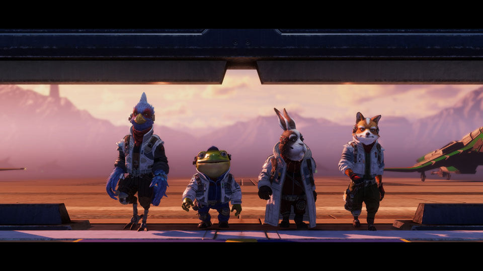 Les quatre protagonistes de Star Fox sur Switch 2