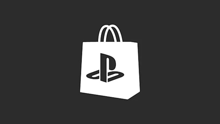 Logo du PlayStation Store sur un fond très sombre