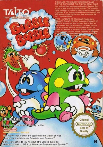 Jaquette de Bubble Bobble (NES)