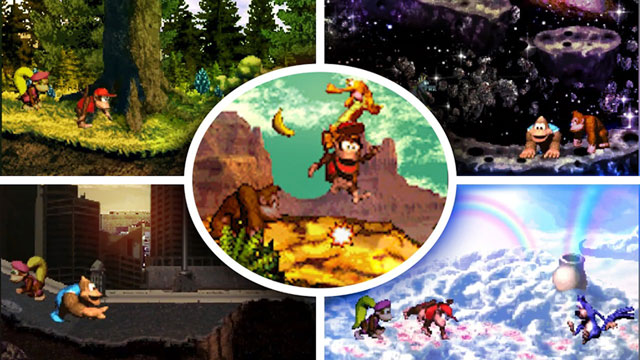 Cinq captures d'écran de Donkey Kong County 4: The Kong's Return sur PC