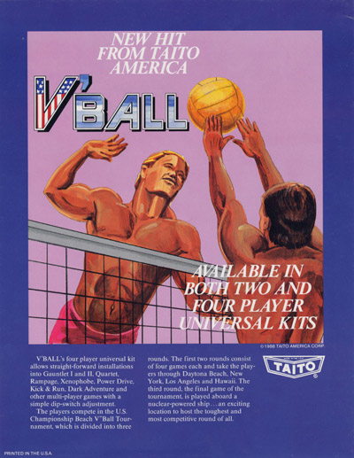 Flyer de V'Ball (arcade)