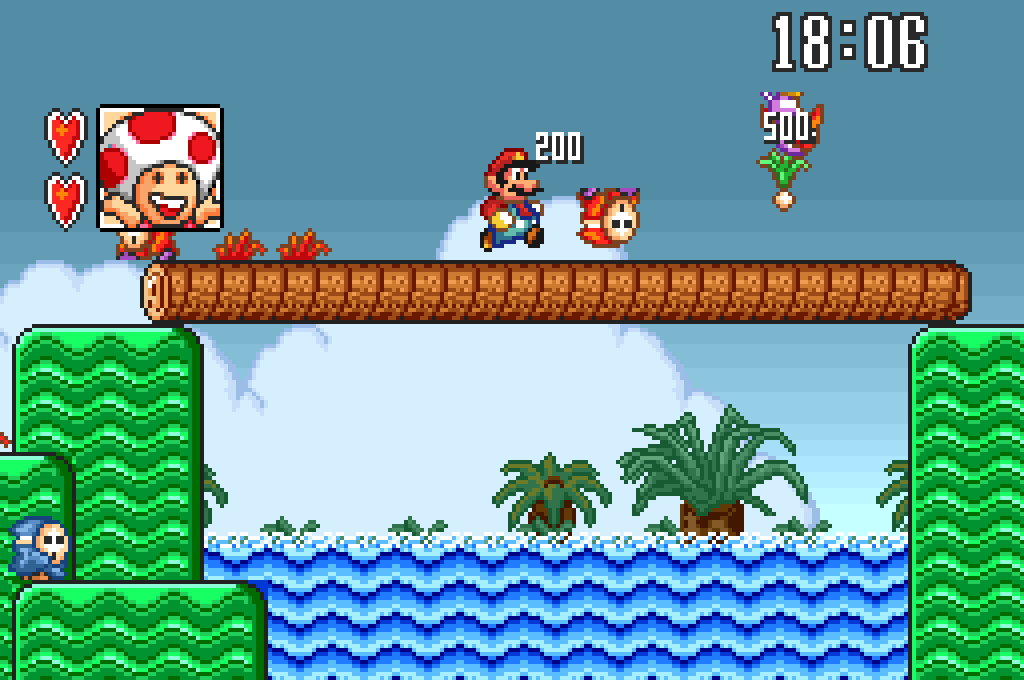 Portion de capture d'écran de BS Super Mario USA (Satellaview)