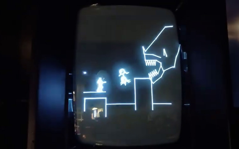 Combat de boss dans Contra sur Vectrex