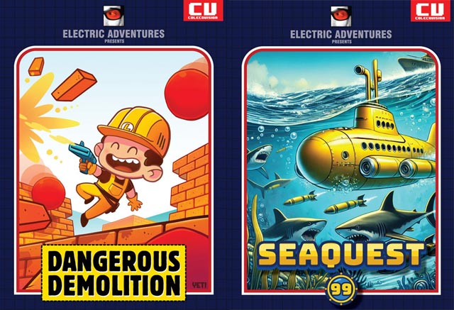 Les jaquettes de Dangerous Demolition et Seaquest 99 sur ColecoVision